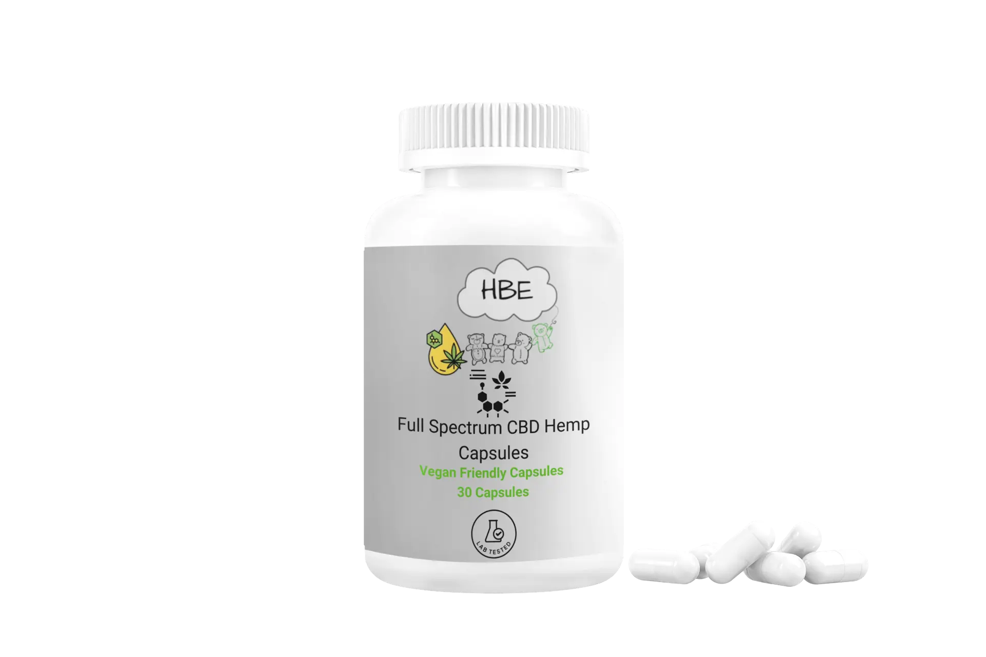 Vegan Full Spectrum CBD Capsules Vegan Full Spectrum CBD Capsules (30 Capsules) - Image 1